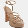 DKNY Women's Delicia Strappy Knotted Platform Sandals - Light Taupe
