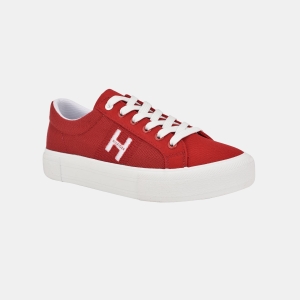 Tommy Hilfiger Women's Aconia Lace Up Sneakers - Medium Red