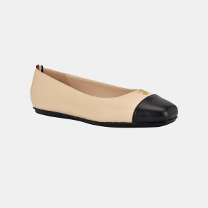 Tommy Hilfiger Women's Bekim Cap Toe Ballet Flats - Ivory