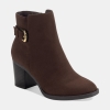 Style & Co Women's Harlemm Buckle Booties, Created for Macy's - Dark Roast Micro