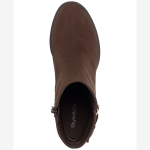 Style & Co Women's Harlemm Buckle Booties, Created for Macy's - Dark Roast Micro - Image 5