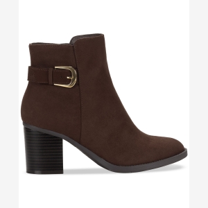 Style & Co Women's Harlemm Buckle Booties, Created for Macy's - Dark Roast Micro - Image 3