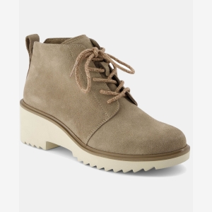 TOMS Women's Maude Suede Lace Up Booties - Tan/Beige