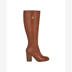Tommy Hilfiger Women's Ursy Tall Block Heel Boots - Cognac - Image 3