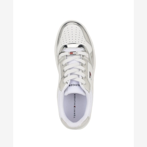 Tommy Hilfiger Women's Twigye Lace-Up Sneakers - Silver/White - Image 5