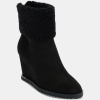 DKNY Women's Powell Wedge Booties - Black Suede