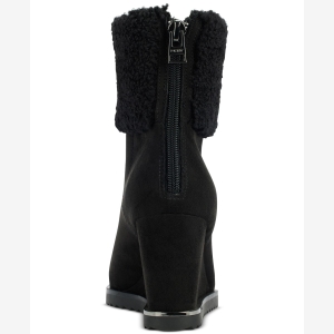 DKNY Women's Powell Wedge Booties - Black Suede - Image 4