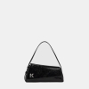 KL Jeans Geo high-shine flap bag
