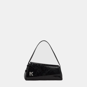KL Jeans Geo high-shine flap bag