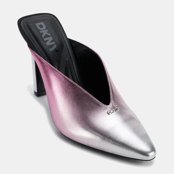 DKNY Women's Cadena Slip On Mule Pumps - Rose and Silver
