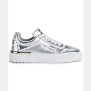DKNY Women's Baylor Slip On Sneakers - Silver and White - Image 3