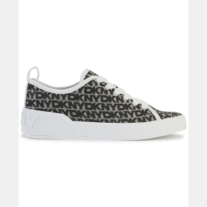 DKNY Women's Mar Lace-Up Sneakers - White and Black - Image 3