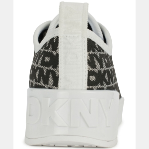 DKNY Women's Mar Lace-Up Sneakers - White and Black - Image 4
