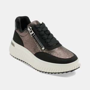 DKNY Women's Laurence Zip Sneakers - Pewter/ Black