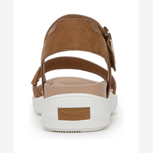 Dr. Scholl's Women's Time Off Sky Sport Wedge Sandals - Honey Brown Faux Leather - Image 4