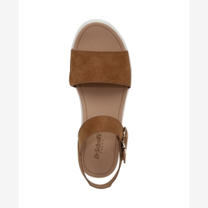 Dr. Scholl's Women's Time Off Sky Sport Wedge Sandals - Honey Brown Faux Leather - Image 5