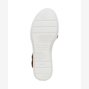 Dr. Scholl's Women's Time Off Sky Sport Wedge Sandals - Honey Brown Faux Leather - Image 6