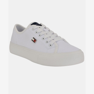 Tommy Hilfiger Women's Aressa Flag Lace-Up Sneakers - White