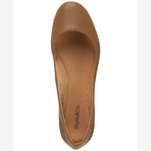 Style & Co Women's Elsaa Cushioned Insoles Flats, Exclusively at Macy's - Acorn Brown - Image 4