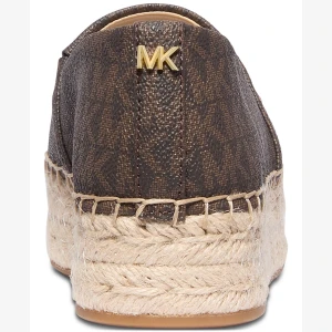 Michael Kors Women's Lynn Platform Espadrille Flats - Brown Logo Canvas - Image 4