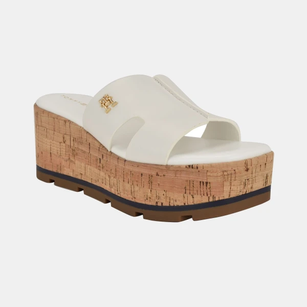 Tommy Hilfiger Women's Heliena High Platform Wedge Sandals - White