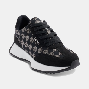 DKNY Women's Naples Checkered Running Sneakers - Black