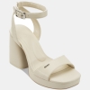 DKNY Women Scotia  Ankle Strap Dress Sandals - Bone