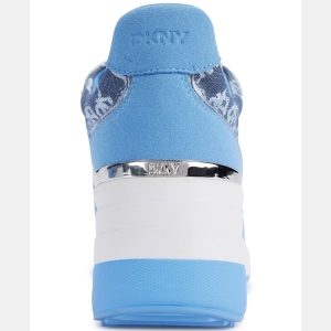 DKNY Women's Kamay Lace-Up Wedge Sneakers - Cornflower - Image 4