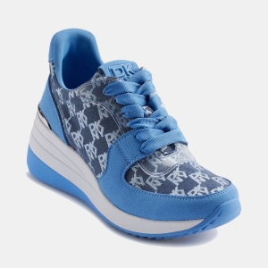 DKNY Women's Kamay Lace-Up Wedge Sneakers - Cornflower