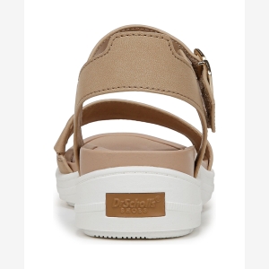 Dr. Scholl's Women's Time Off Sky Sport Wedge Sandals - Cuban Sand Faux Leather - Image 4