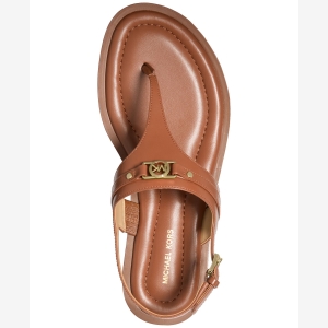 Michael Kors Women's Mandy Logo Slingback Thong Sandals - Luggage - Image 4