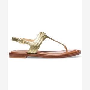 Michael Kors Women's Mandy Logo Slingback Thong Sandals - Pale Gold - Image 3