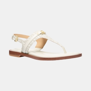 Mandy Logo Slingback Thong Sandals - Vanilla/ Cream