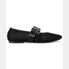 DKNY Women's Dade Mesh Buckle Ballet Flats - Black - Image 3