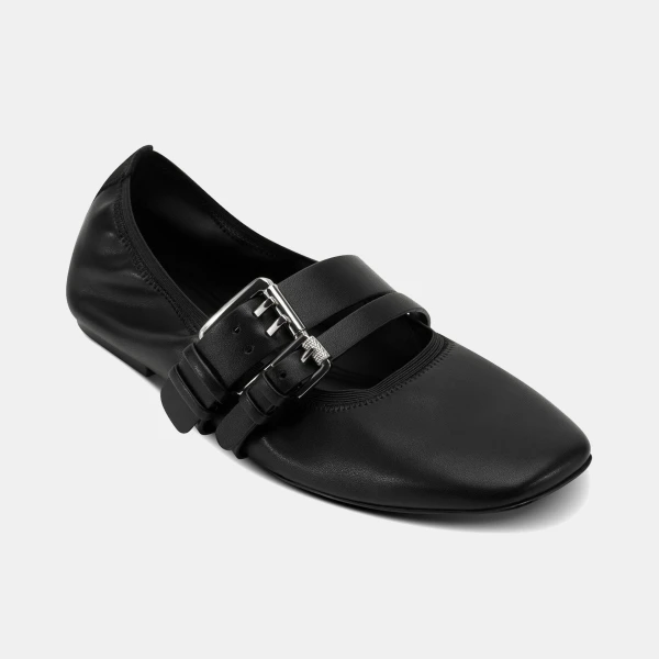 DKNY Women's Dade Almond Toe Ballet Flats - Black