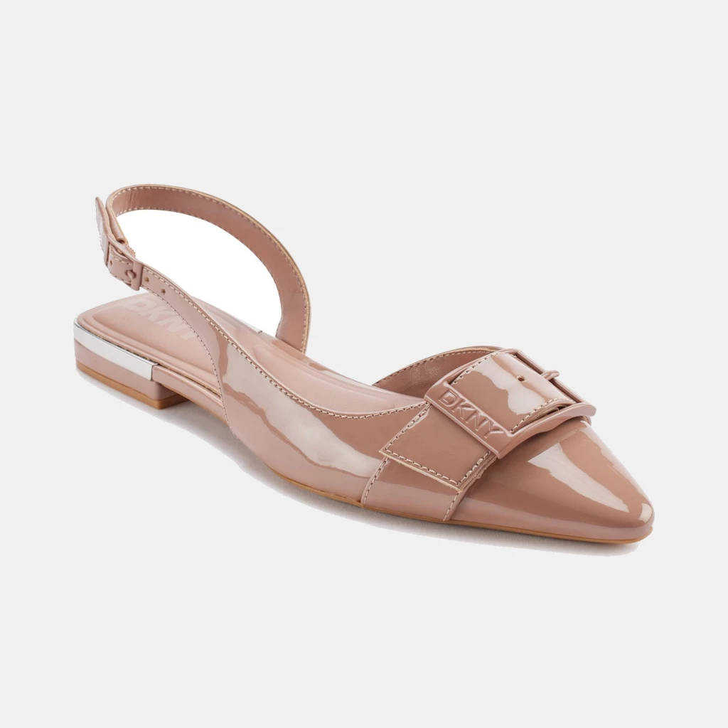 DKNY Clemma Buckle Slingback Flats - Blush