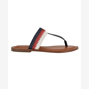 Tommy Hilfiger Women's Gojia Braided T-Strap Slip-On Flat Sandals - Image 3