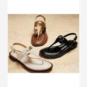 Michael Kors Women's Mandy Logo Slingback Thong Sandals - Vanilla/ Cream - Image 5