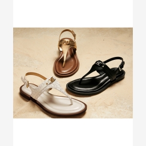 Michael Kors Women's Mandy Logo Slingback Thong Sandals - Luggage - Image 5