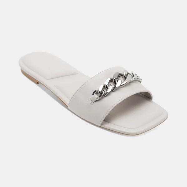 DKNY Women's Dania Chain Slide Sandals - Soft White