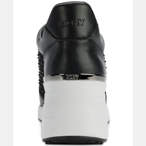 DKNY Women's Kalinda Stones Wedge Sneakers - Black/ Black - Image 4