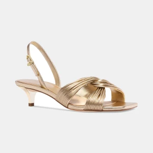 Michael Kors Women's Alessia Kitten-Heel Sandals - Pale Gold
