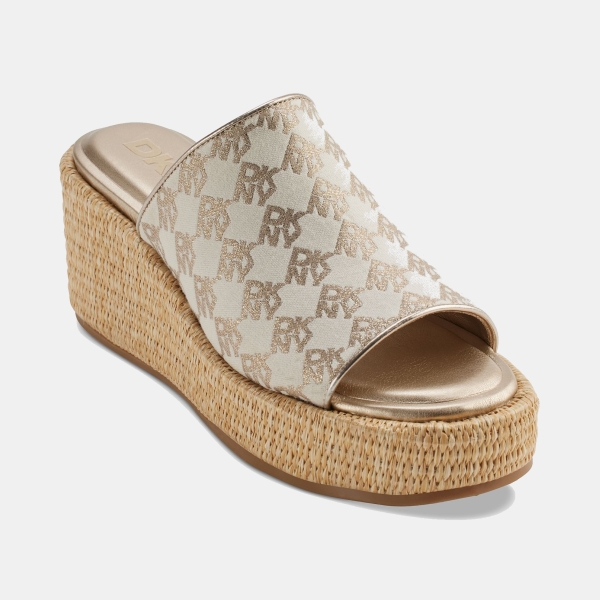 DKNY Women's Conrad Slip-On Wedge Sandals - Bone