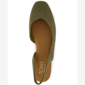 TOMS Women's Alene Slingback Flats - Military Olive Two Tone Slub - Image 5