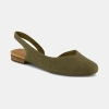 TOMS Women's Alene Slingback Flats - Military Olive Two Tone Slub
