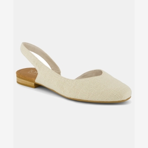 TOMS Women's Alene Slingback Flats - Natural Two Tone Slub