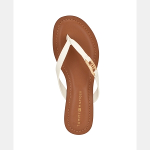 Tommy Hilfiger Women's Liande Logo Flat Thong Sandal - White - Image 5