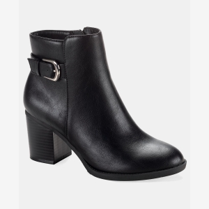 Style & Co Women's Harlemm Buckle Booties, Created for Macy's - Black Beauty Smooth