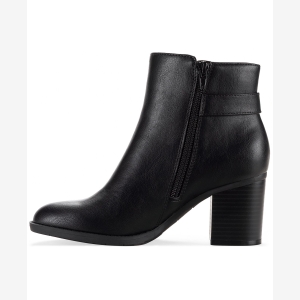 Style & Co Women's Harlemm Buckle Booties, Created for Macy's - Black Beauty Smooth - Image 7