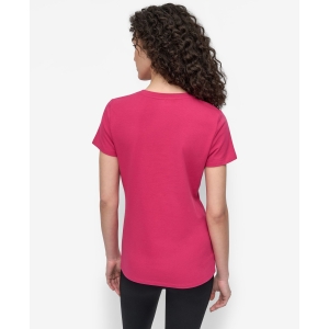 DKNY Women's Sport Glitter Logo Crew Neck T-shirt - Wildberry/silver - Image 4